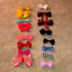 Handmade DIY Girls Hair Bow‎ Clip Barrettes Lot (17)
